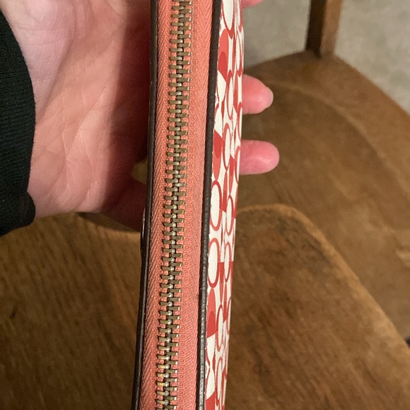 Coach Signature Zip Accordion Wallet Vintage - Picture 4 of 7